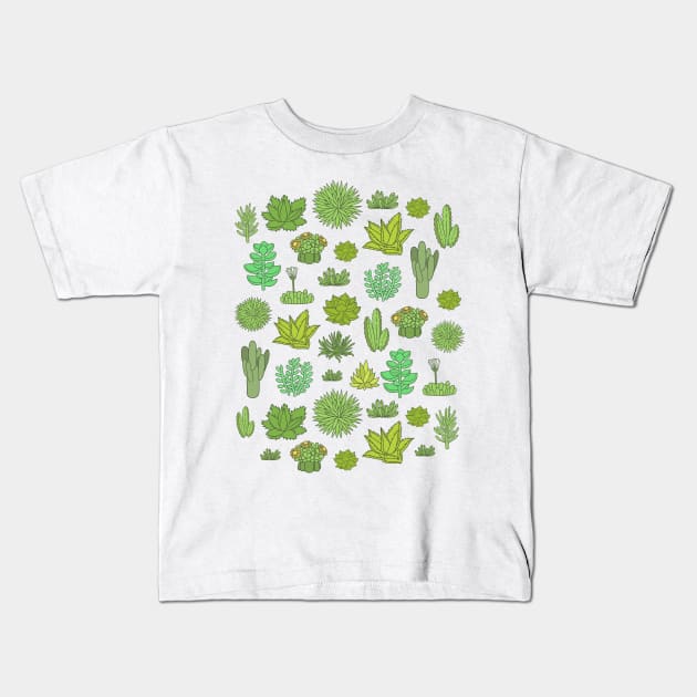 Succulents Kids T-Shirt by kostolom3000